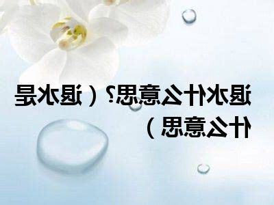 水了 意思
